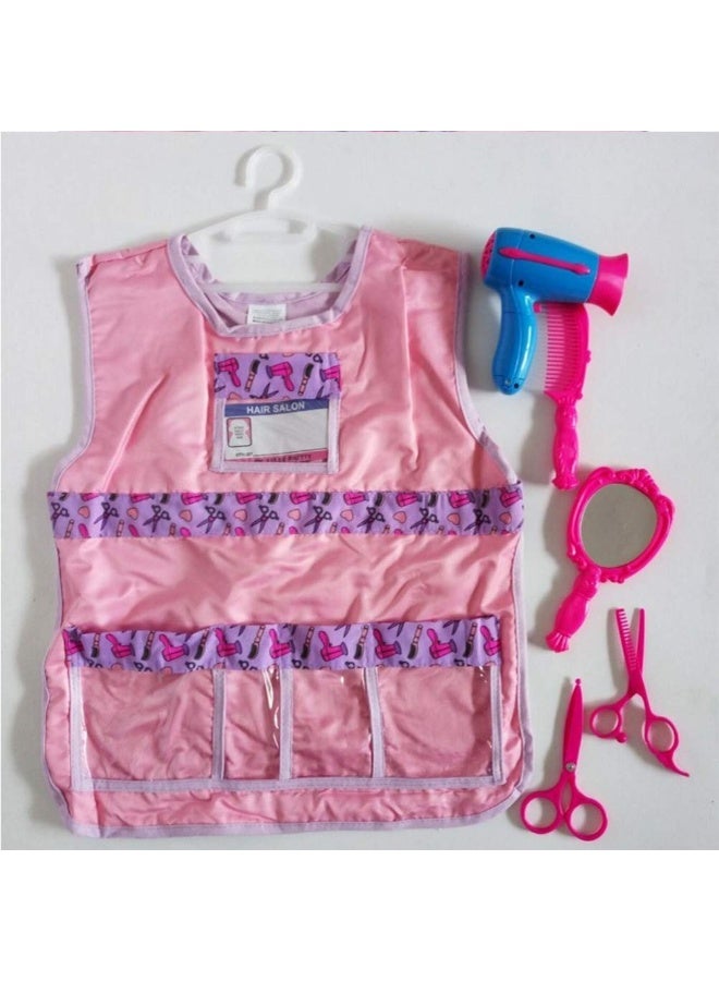 ميليسا آند دوج زي حلاق للأطفال، زي مصفف شعر للأطفال، طقم ملابس تنكرية للأطفال من سن 3 إلى 6 سنوات. - Image 3